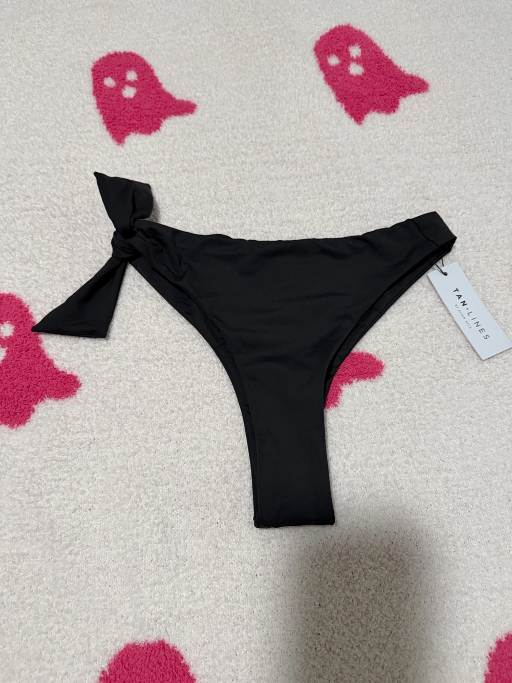 NWT Tan Lines Black Side-Tie Bikini Bottom - Size S